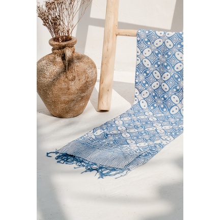 RATU - Scarf Batik TCB Kawung Blue