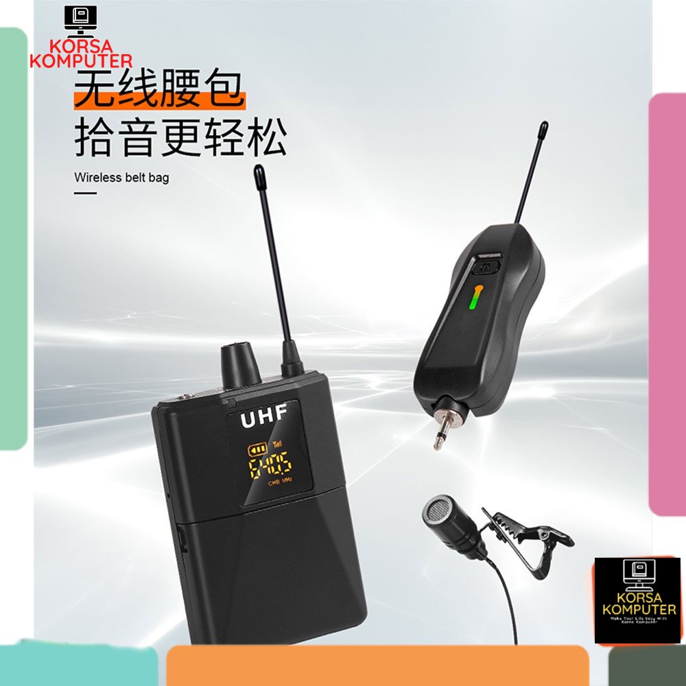 Mikrofon Wireless Vlog Podcast Universal Original Mic Wireless UHF Wireless Lavalier Lapel Microphon