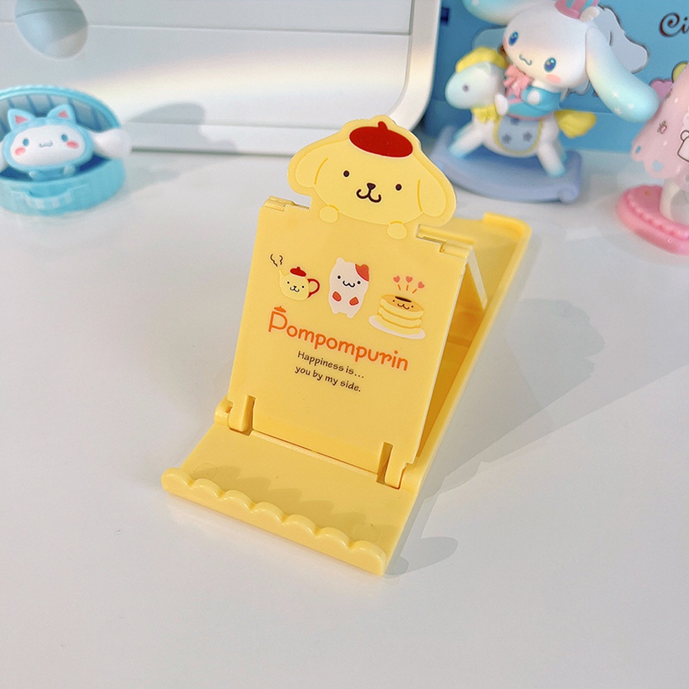 Kartun Saku Lipat Ponsel Tablet Holder Adjustable Membawa Cinnamoroll Kulomi Stabilizer Ponsel Lucu