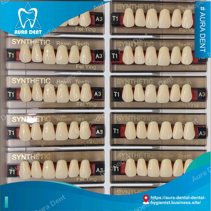 Gigi Palsu Depan Atas Merk Synthetic Resin Teeth - A.3,5, S6