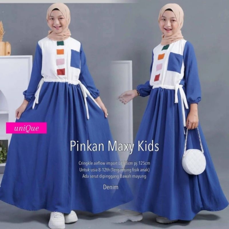 COD PINKAN MAXY KIDS / GAMIS ANAK TANGGUNG USIA 9 10 11 12 13 TAHUN LD88 PB125 / GAMIS ANAK REMAJA /