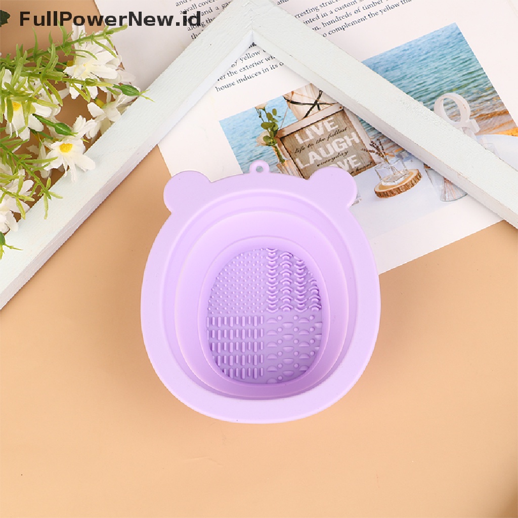 Power Makeup Brush Cleaner Scrubber Pads Cuci Alas Silikon DIY Masker Mangkuk ID