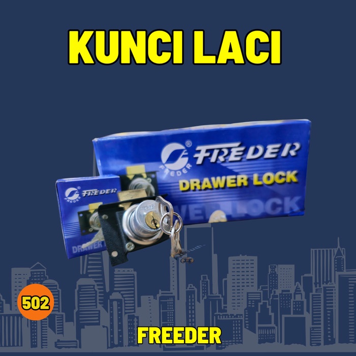 KUNCI LACI 502 FREDER / KUNCI LEMARI / KUNCI LOKER FREEDER / BESAR