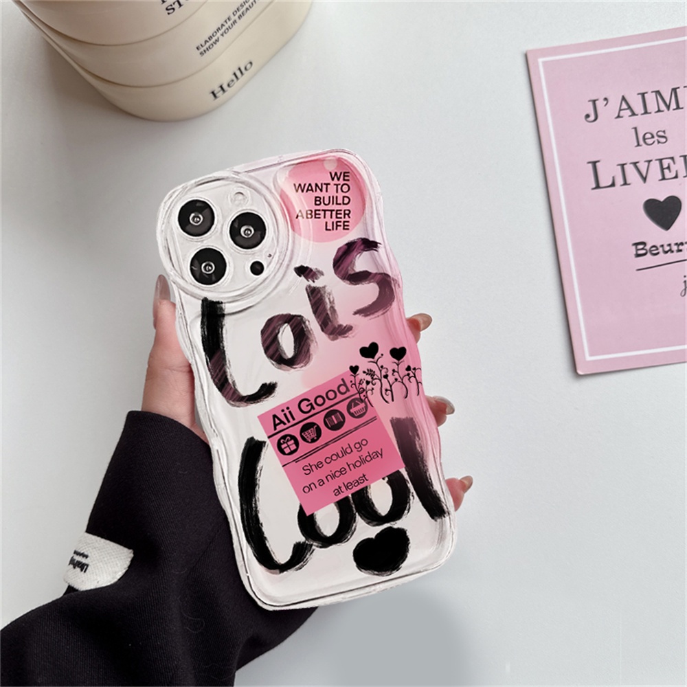 Redmi Note11 Pro Note 11S Redmi 10 10C 10A 9A Note10 5G Note 10S 9C 9T Note9 Note8 Poco X3 Pro NFC Graffiti Love Heart Comme des Garcons Bunga Soft Clear Wavy Case DGX