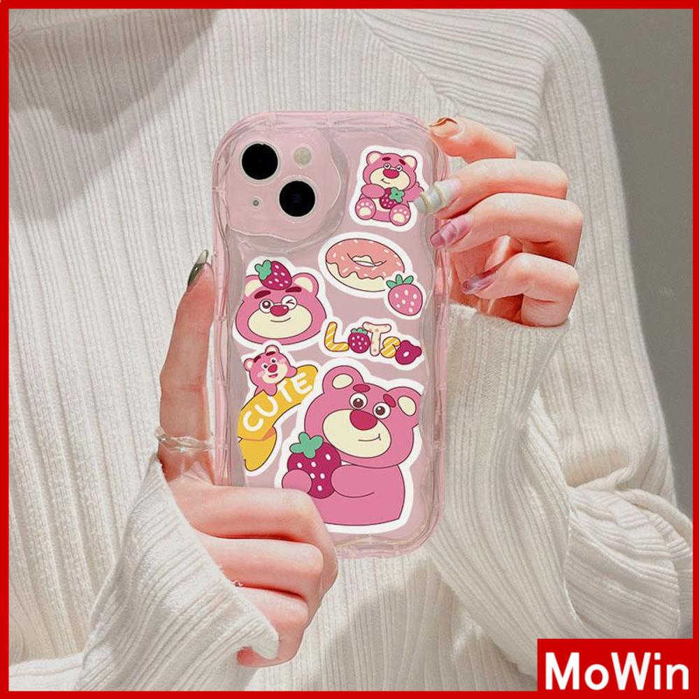 For iPhone 14 Pro Max iPhone Case 3D Curved Edge Wave Clear Case TPU Airbag Shockproof Camera Cover Cute Cartoon Compatible with iPhone 13 Pro max 12 Pro Max 11 xr xs max 7 Plus 8