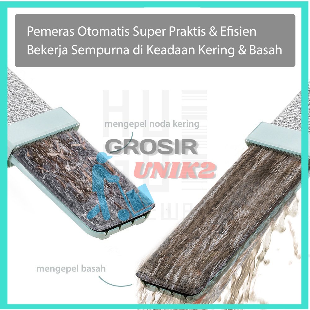 grosir Alat Pel Praktis Tarik Peras Otomatis Ultra Mop Acline Pel Lantai Mop / PEL TARIK 107