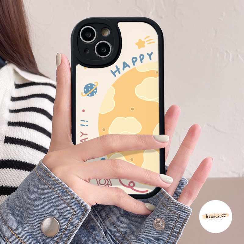 Happy Planet Space Case Realme C31 C11 C30 C25Y C55 C21Y C25s C35 C30s C15 C20 C17 C12 10Pro+C3 6i 8 7i 6s 8i 5i 6 10 Pro 9i 58pro C21 C20A GT Pasangan Luck Star Soft Tpu Sarung