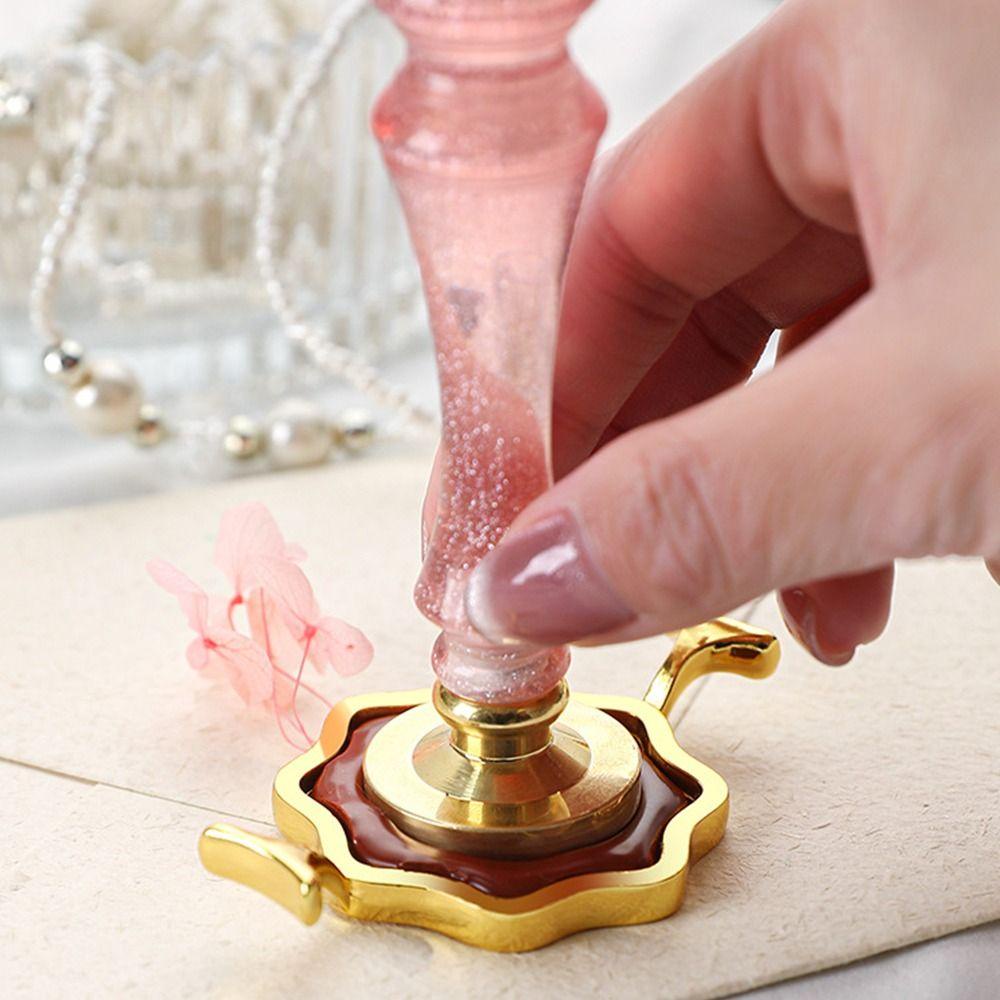 TOP Cetakan Segel Lilin Mudah Digunakan Warna Emas Tahan Lama Round Wax Sealing Mold