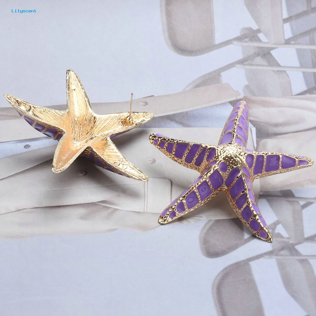 Lilyscent 1pasang Paduan Wanita Ear Studs Perhiasan Aksesoris Ada Peradangan Women Ear Studs Vintage