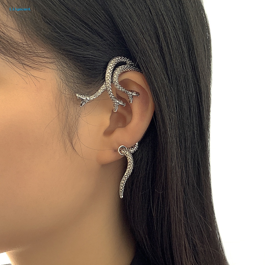 Lilyscent 1Pc Aksesori Anting Wanita Aksesoris Tindik Punk Telinga Klip Earring Menarik