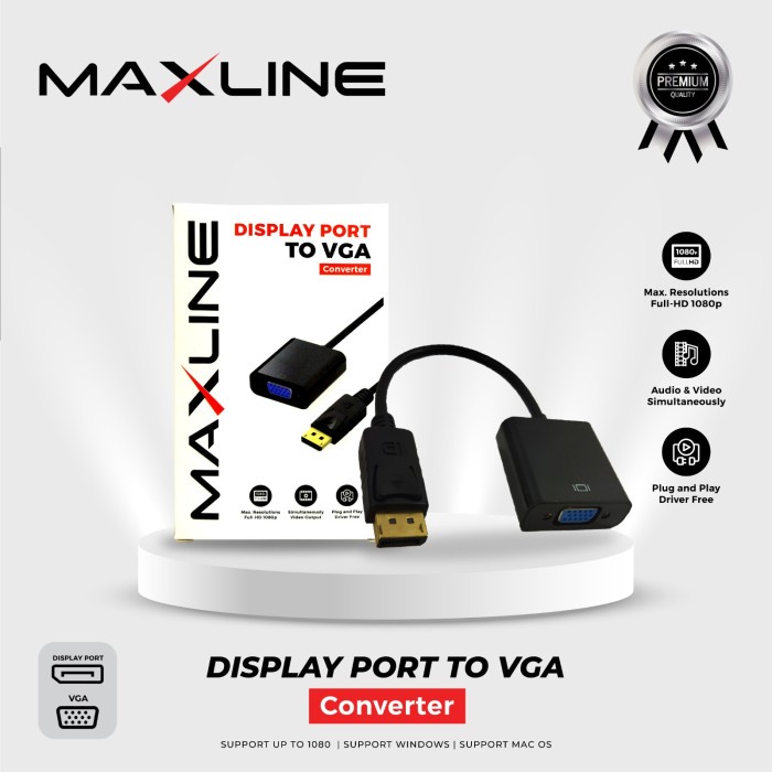 Converter MaxLine Display Port to VGA / DP to VGA