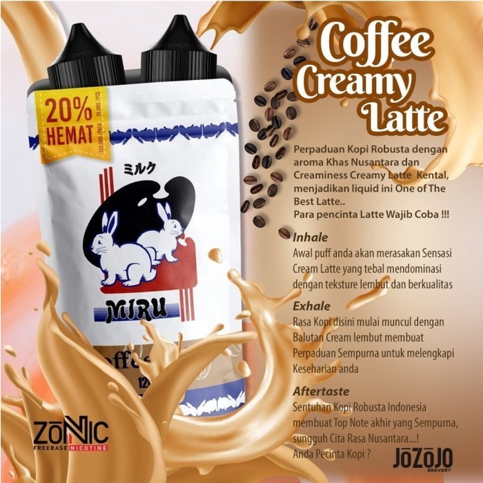 Miru Creamy Coffe Latte 60ML