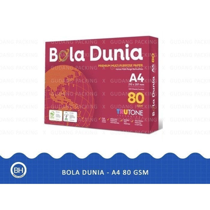 

[PERRIM] BOLA DUNIA - Kertas Fotocopy A4 80 Gram