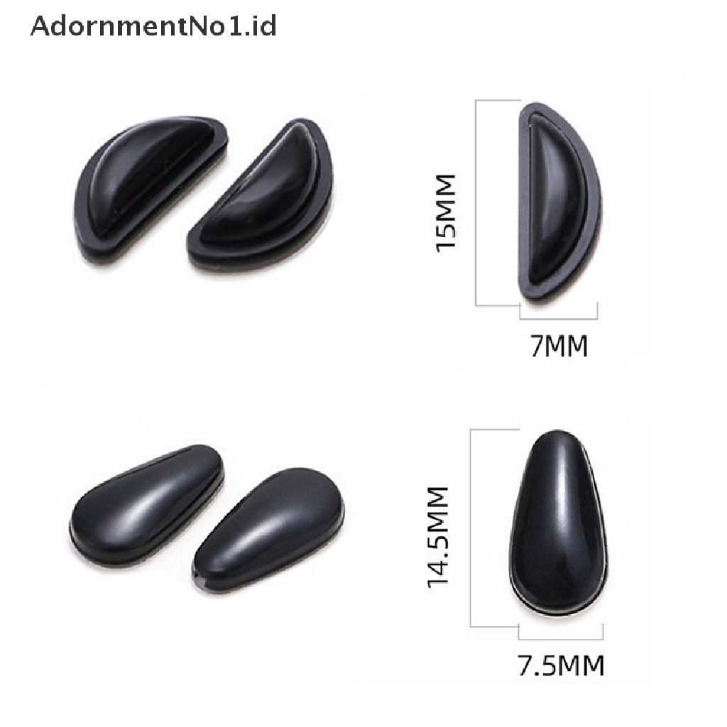 [AdornmentNo1] Bantalan Hidung Kacamata Silikon Perekat Silicone Anti-Slip Stick on Nosepads Untuk Kacamata Hitam 5pasang [ID]