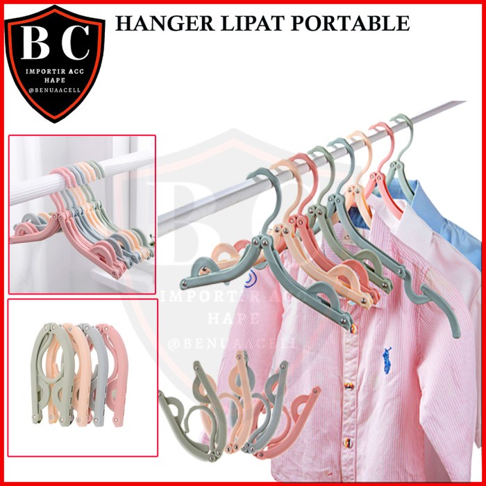 GANTUNGAN LIPAT PORTABLE TRAVEL /HANGER LIPAT GANTUNGAN BAJU SERBAGUNA