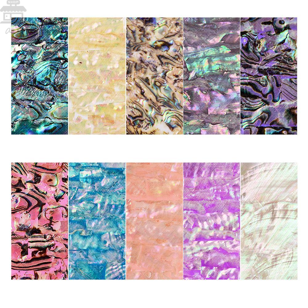 Agustin 3D Stiker Kuku Secercah 1Pc Manicure Nails Foils Abalone Shell Slice Nail Art Dekorasi