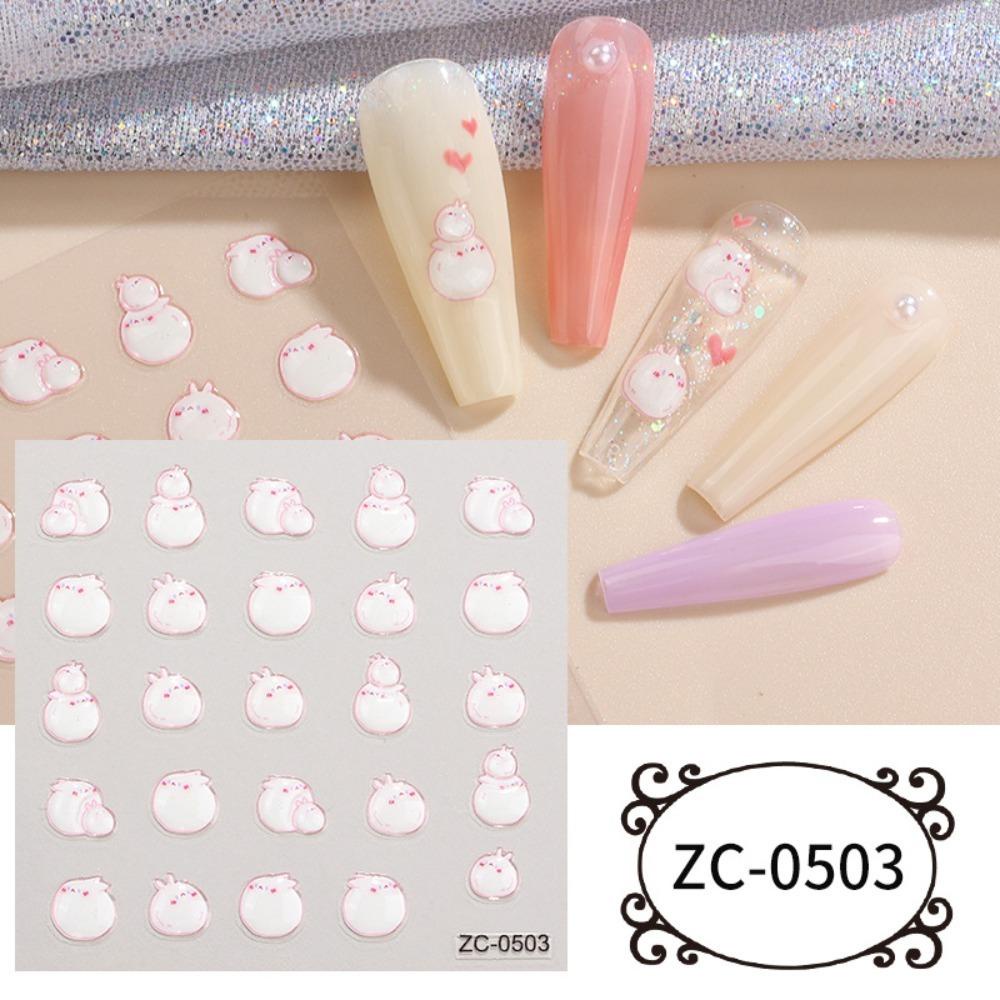 Mxbeauty Stiker Kuku Jelly Lucu Imut Love Hati Perekat Lembut Smile Panda Dekorasi Kuku