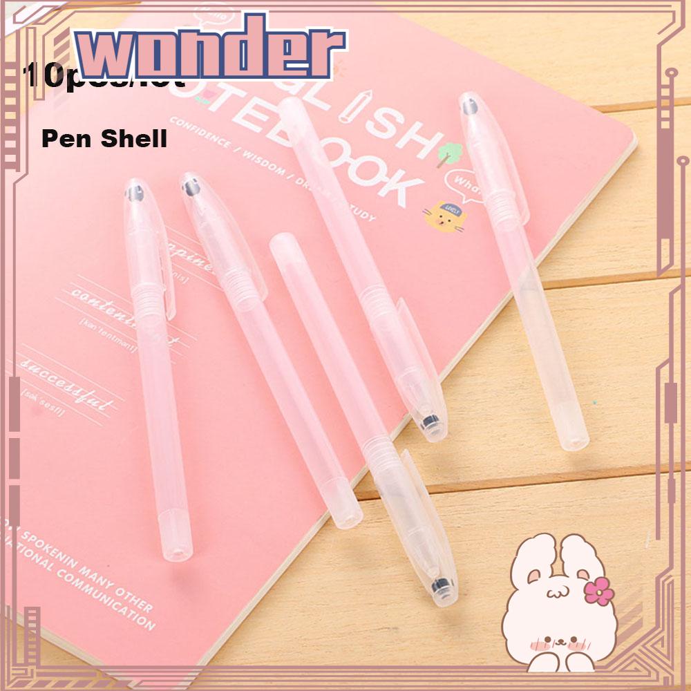 Wonder 10PCs/Set Gel Pen Cover Hot Plastik Perlengkapan Menulis Alat Tulis