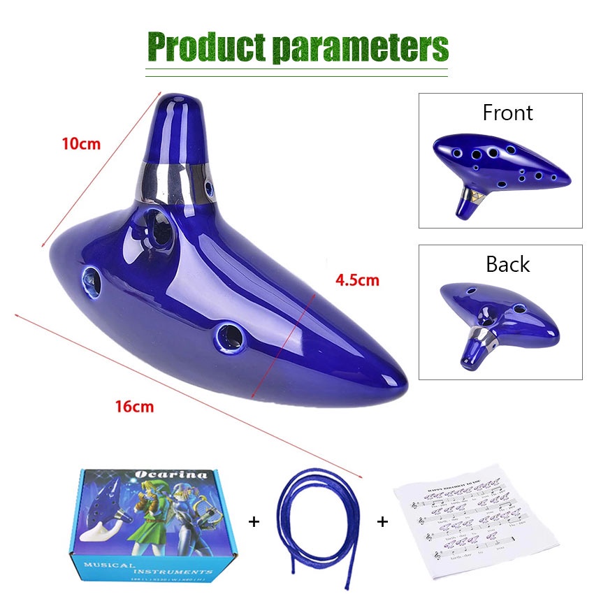 Seruling Ocarina 12 Lubang Bahan Keramik Alto C Legend Of Time Zelda Ocarina Flute Ocarina Musical