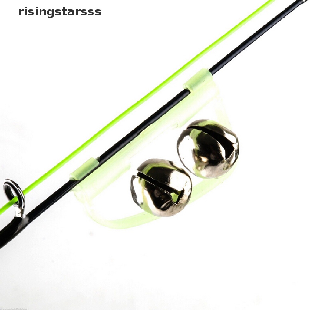 Rsid Span-new 1Pcs Glow Fishing Twin Bell Rod Klip Umpan Pancing Alarm Jelly