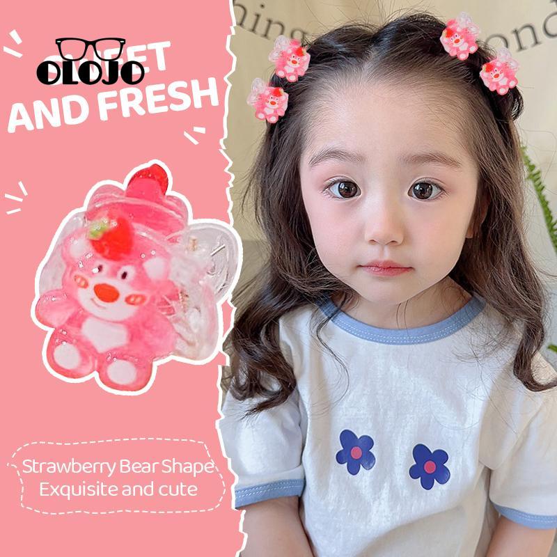 【COD】Strawberry Bear Cute Mini Hair Claw Clip Manis Kartun Kecil Hair Claw Clip