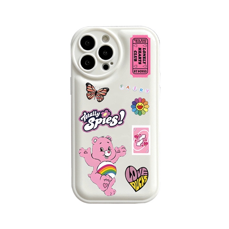 IPHONE Gelembung Casing Ponsel Untuk Iphone14 13 11 12 Pro Max Xs Max XR 7 8 6 6s Plus case care bears air cushion Cover