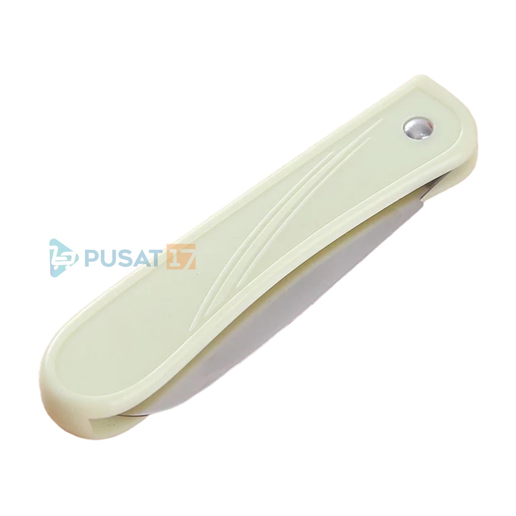 PISAU KUPAS BUAH LIPAT STAINLESS PISAU DAPUR SAYUR LIPAT PISAU PENGUPAS PEMOTONG BUAH TRAVEL PEELER