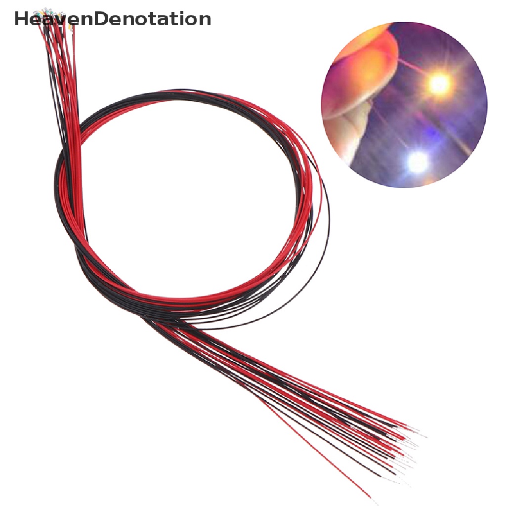 [HeavenDenotation] 10pcs 20cm t0603wm Solder micro litz wired s warm white smd Led0603 HDV