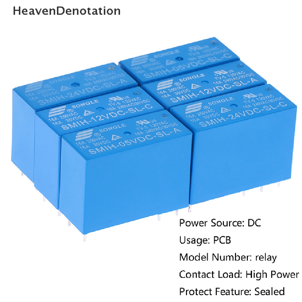 [HeavenDenotation] 1pcs SMIH-05VDC-SL-C SMIH-05VDC-SL-A SMIH-24VDC-SL-A Relay 16A 6pin 8pin HDV