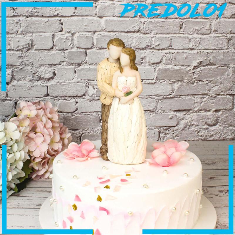 [Predolo1] Patung Pasangan Pernikahan Dekorasi Craft Centerpiece Hand Painted Romantic