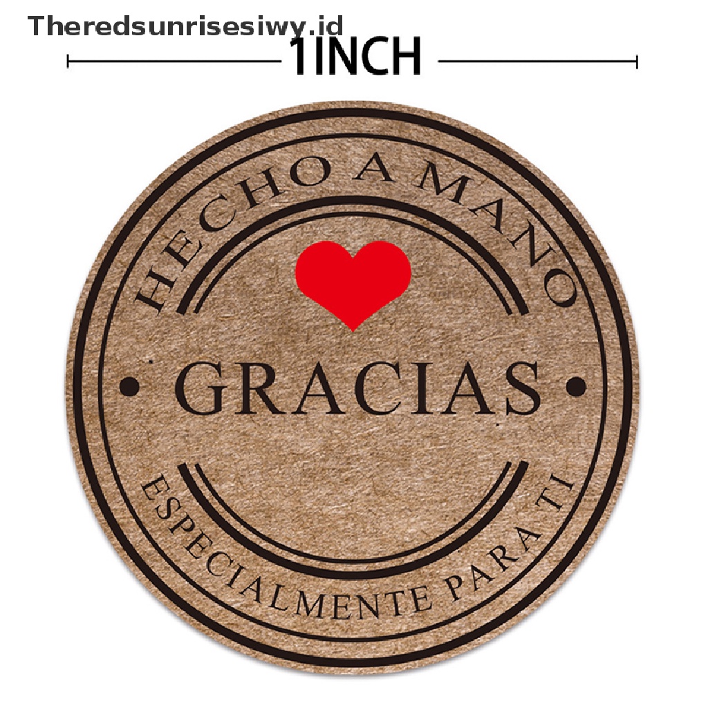 # Kado Mom &amp; PAPA DIY # 500 Pcs Gracias Spanyol Thank You Label Stiker Handmade Scrapbooking Sticker~