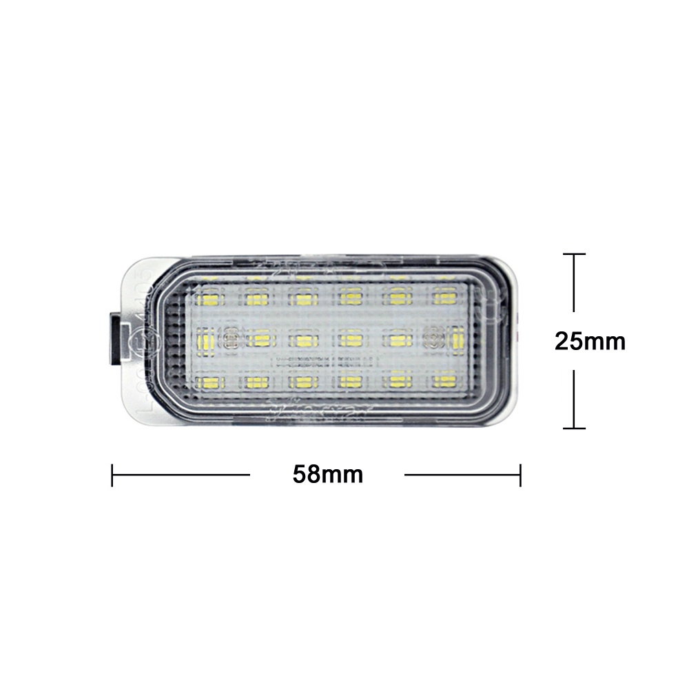 2pcs Lampu Plat Nomor Plat LED Putih Lampu Untuk Ford Fiesta Focus C-Max Grand Galaxy Kuga Mondeo S-Max B-Max Ecosport