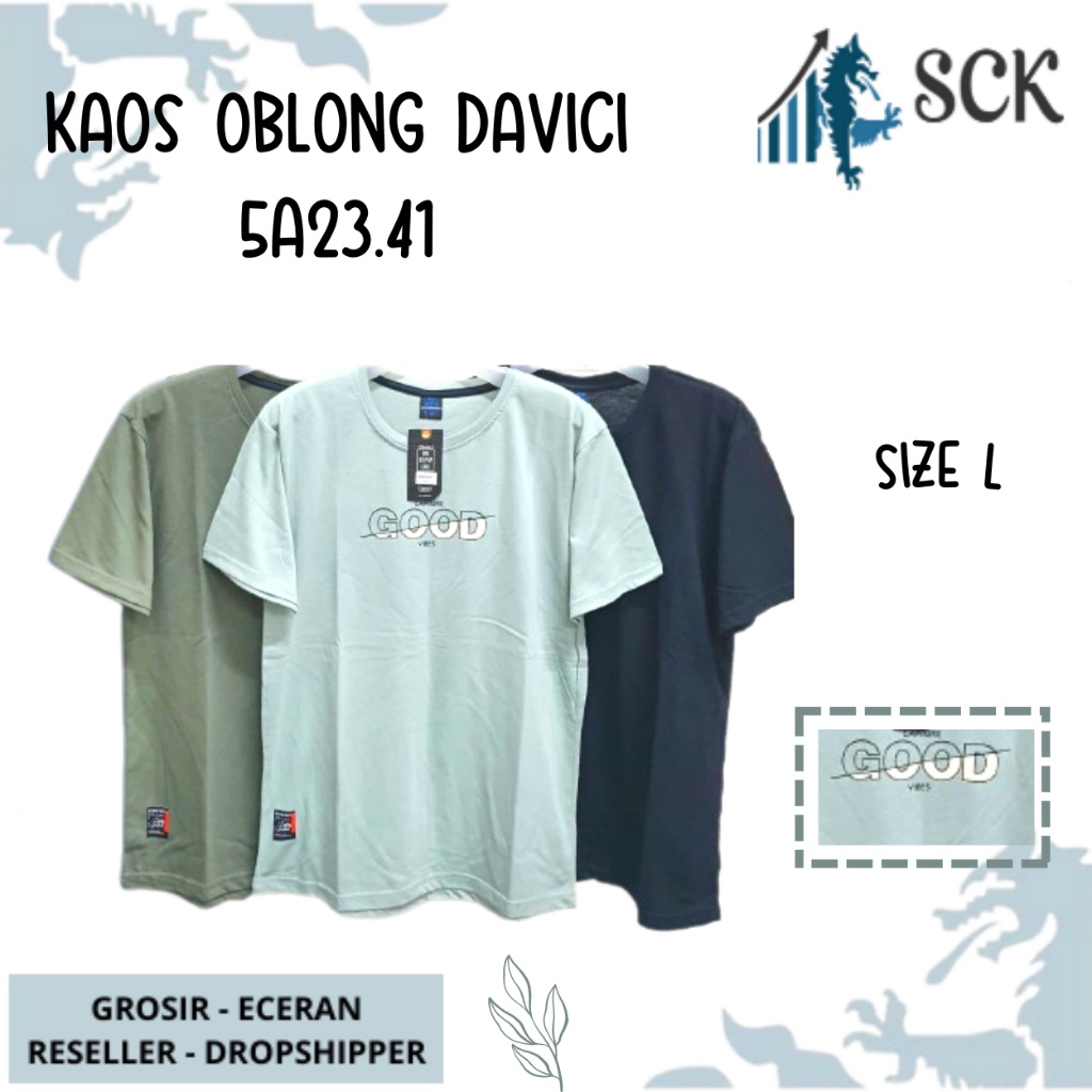 Kaos Distro Davici Polos (L) Motif Dewasa Keren/ Oblong Pria Katun / Pakaian Casual - sckmenwear GROSIR