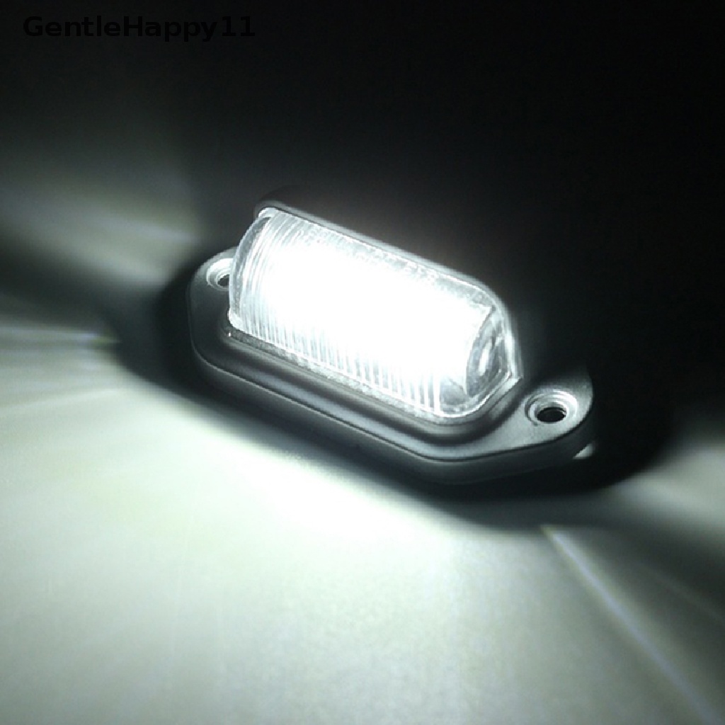 Gentlehappy 1X Chrome 6LED Plat Nomor Lisensi Tag Interior Step Light Untuk Boat RV Trailer id