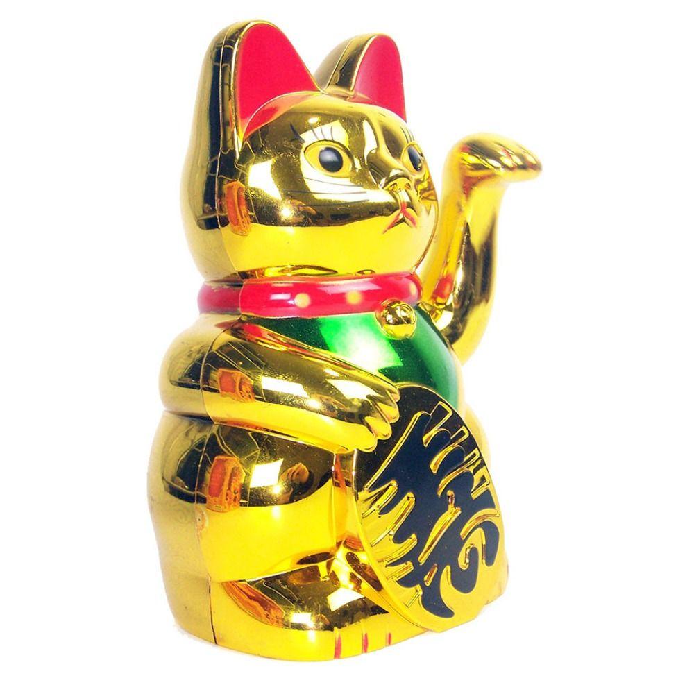 Rebuy Patung Kucing Lucu Golden Waving Hand Furnishing Decoration Opening Gift Kerajinan Tangan Hiasan Mobil Ornamen Kucing Keberuntungan