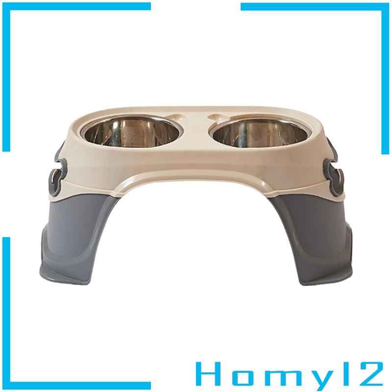 [HOMYL2] Mangkok Raised Pet Bowl Stand Pet Feeder Tempat Makan Piring Anjing Non Slip