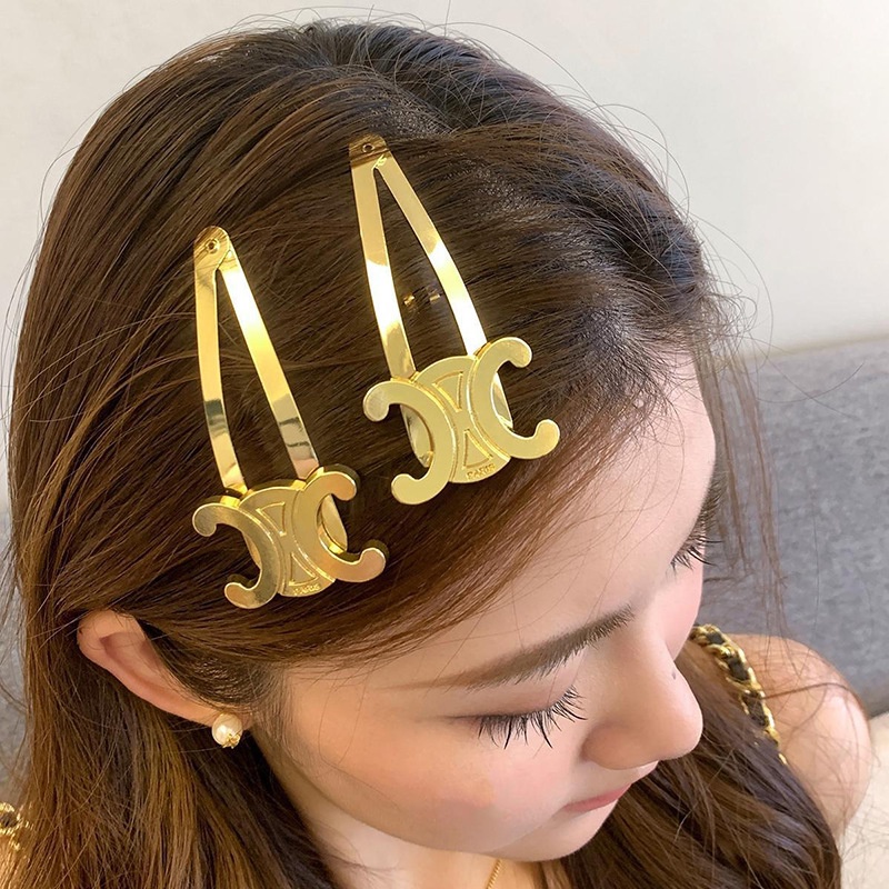 [Harga Grosir] Gadis Vintage Logam Caixuan Pintu Manis BB Klip/Ukuran Besar Poni Klip Hiasan Kepala/Fashion Sederhana Sisi Jepit Rambut/Kepribadian Eropa Dan Amerika Hairgrips