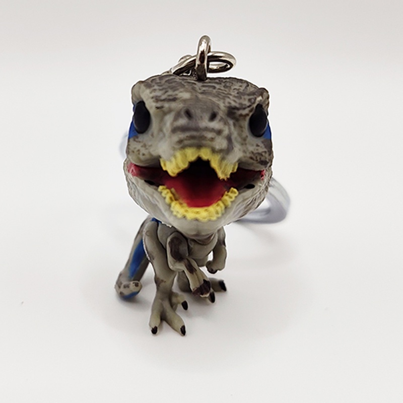 Original Funko POP Jurassic World Figure Gantungan Kunci PVC BLUE Velociraptor Action Figure Model Liontin Dekorasi