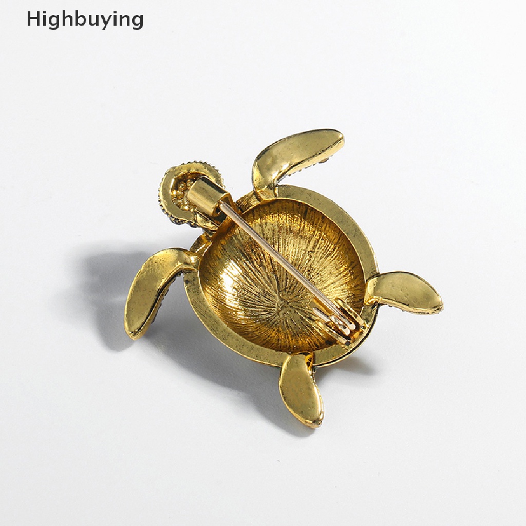 Hbid Hot Fashion Turtle Animal Bros Kepribadian Kreatif Perhiasan Vintage Berlian Tertanam Bermutu Tinggi Bros Aksesoris Gadis Hadiah Glory