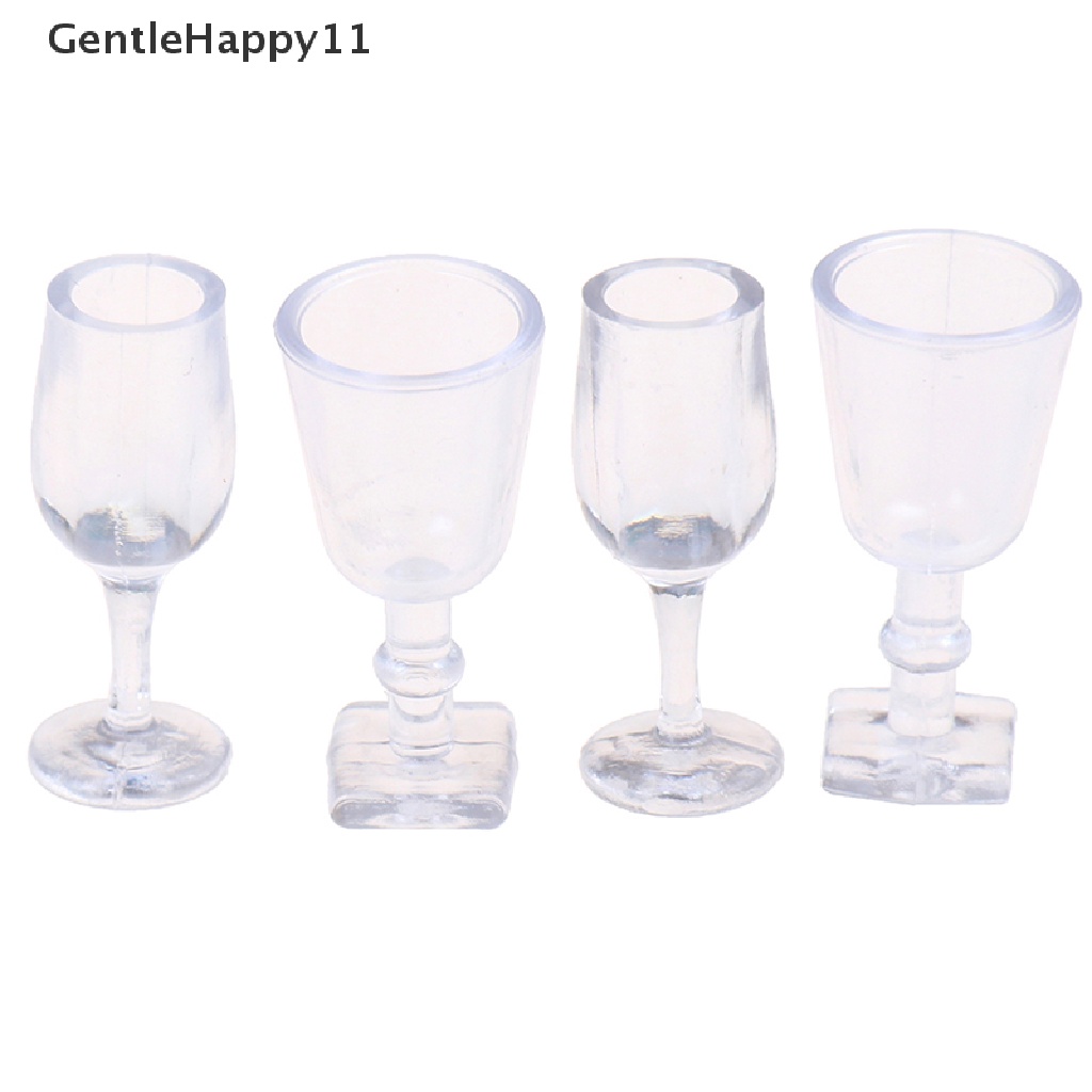 Gentlehappy1:12 Skala 4pcs/lot Cangkir Peralatan Makan set Rumah Boneka Miniatur Mainan id