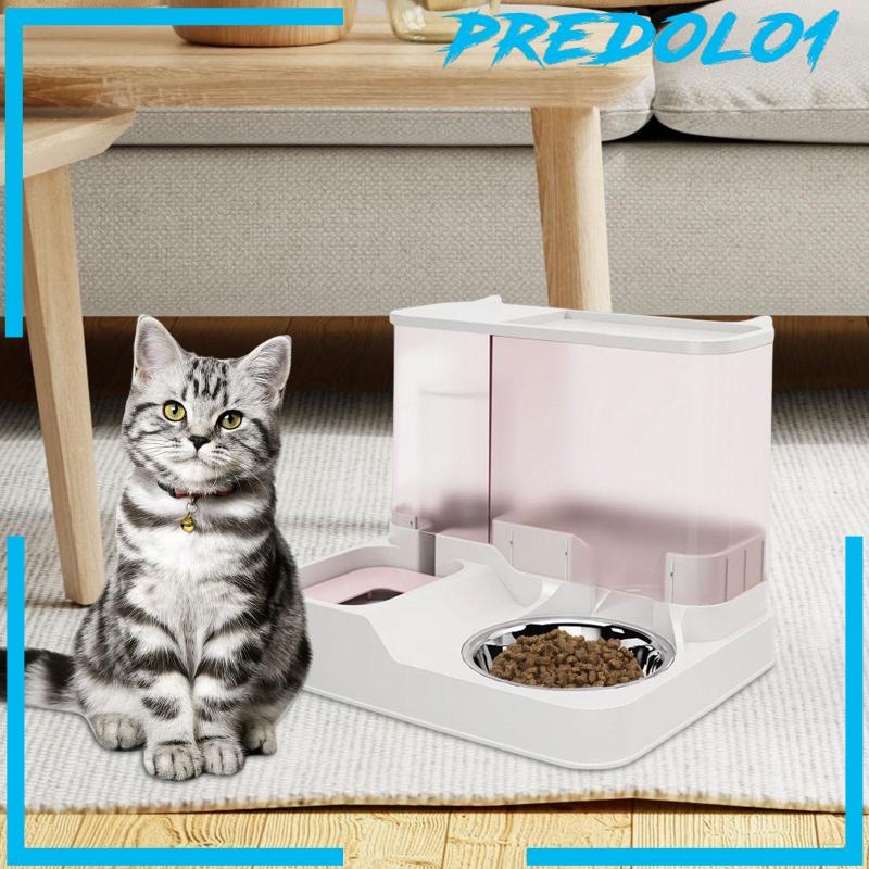 [Predolo1] Dispenser Air Anjing Otomatis Tempat Makan Kucing Praktis Anti Rebah Piring Anjing