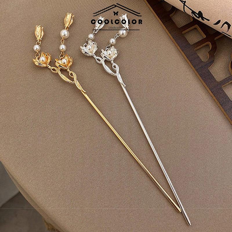 COD❤️Peri Super Cantik Jepit Rambut Mutiara Rumbai Retro Rumbai Kelas Atas Jepit Rambut Gaya Dingin Wanita- cl