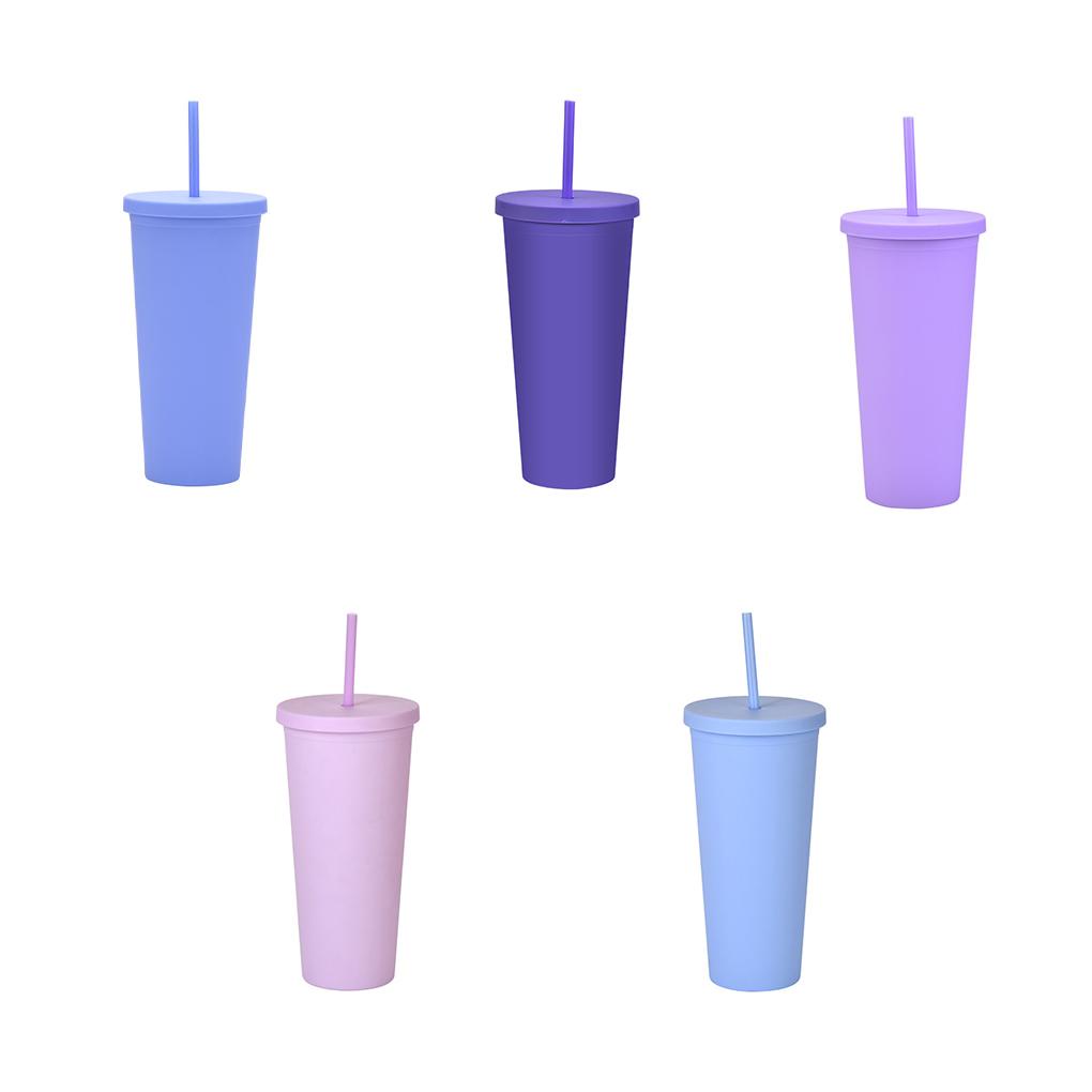 Botol Air Vacuum Flask Sedotan Cangkir Pengerjaan Halus Ukuran Kompak Warna-Warni Menebal Desain Perlengkapan Luar Ruangan