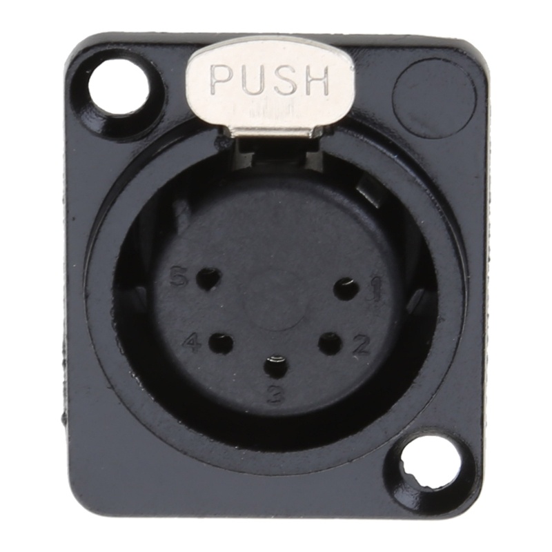 Zzz Konektor XLR 5-core Female Jack Socket Panel Mounted Type Bentuk Persegi Base