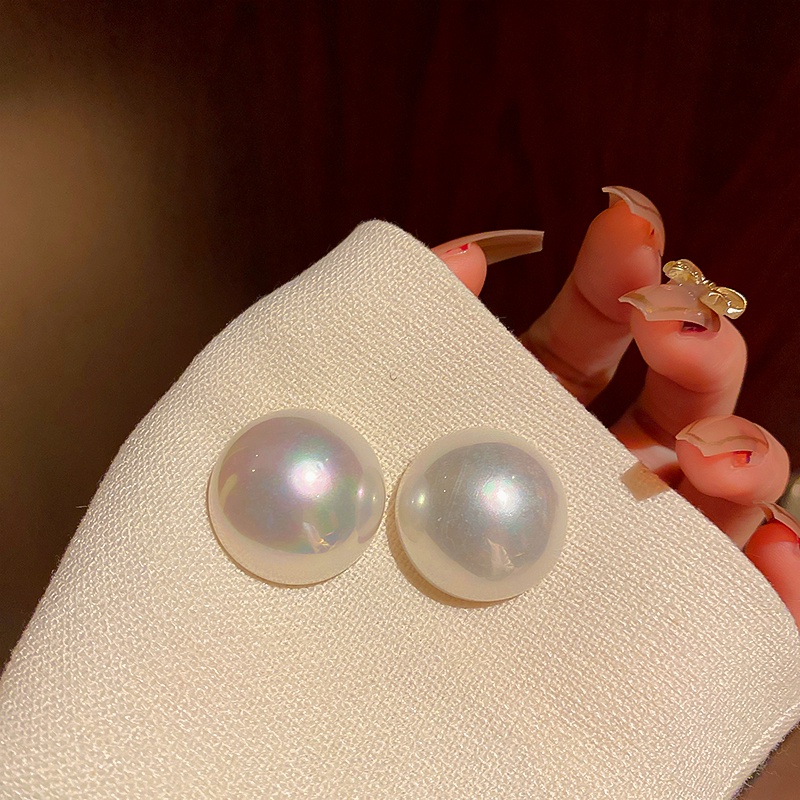 Anting Mutiara Warna-Warni Bulat simple Gaya Untuk Wanita Aksesoris Korea