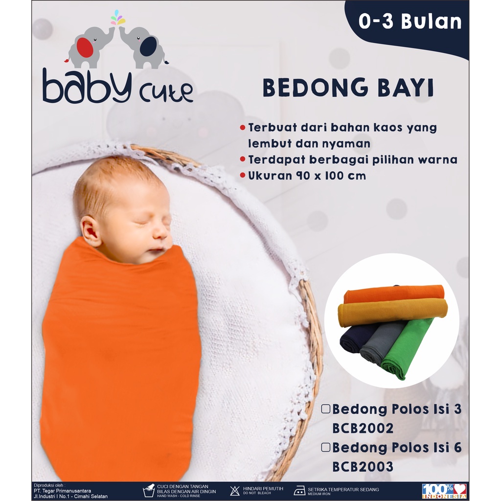 Bedong Polos Baby Cute-BCB2002 BCB2003