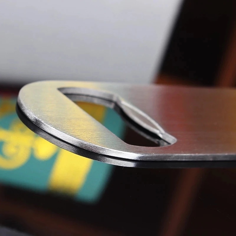 Gantungan Kunci Pembuka Tutup Botol Stainless Steel Minimalis Kreatif Mode Baru Profesional Gantungan Kunci Pembuka Botol Bir