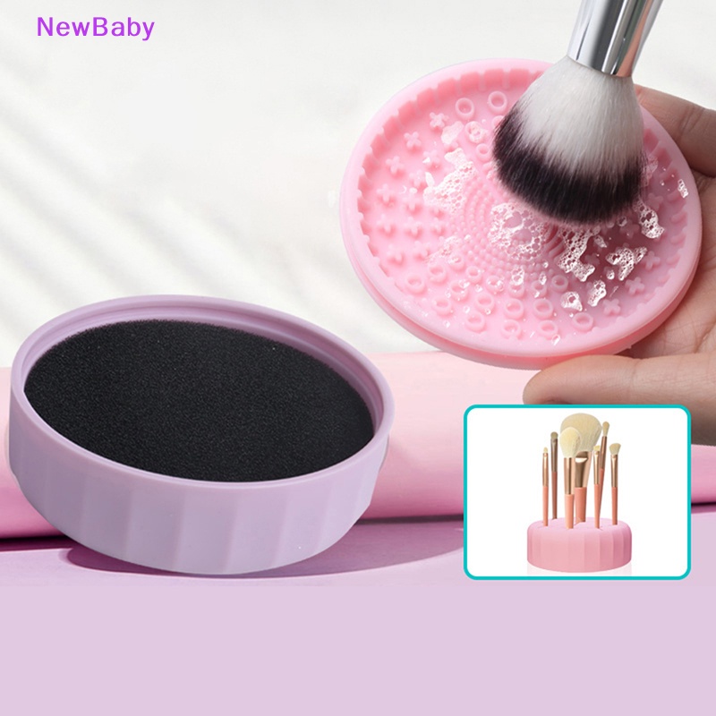 Newbaby Silicone Makeup Brush Cleaner Pad Alat Alas Pembersih Papan Scrubber Cuci ID