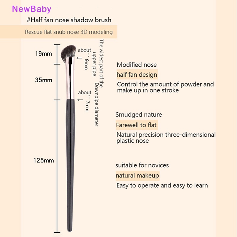 Newbaby Sikat Hidung Contour Brush Miring Contour Shadow Smudge Brush Makeup Alat Kosmetik ID