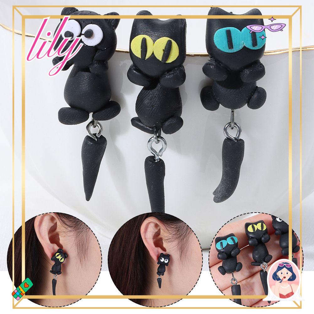 Lily Handmade Cat Earring Hadiah Aksesoris Fashion Perhiasan Telinga Stud Earrings